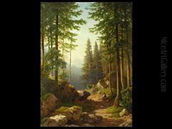 Waldlandschaft Oil Painting by Ivan Shishkin