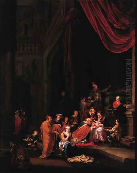 The Circumcision Oil Painting by Adriaen The Elder Verdoel