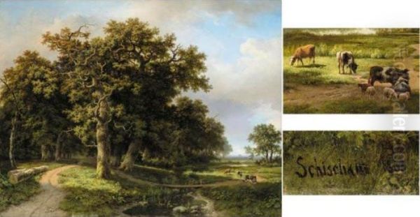 Landscape With Brook Oil Painting by Ivan Shishkin