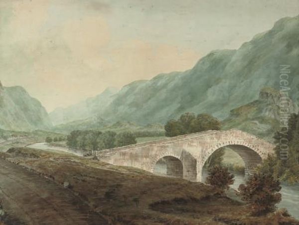 View Down The Glen Oil Painting by John Warwick Smith