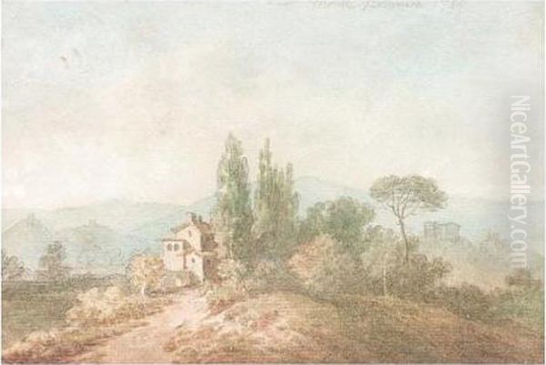 Near Monte Rotunda Oil Painting by John Warwick Smith