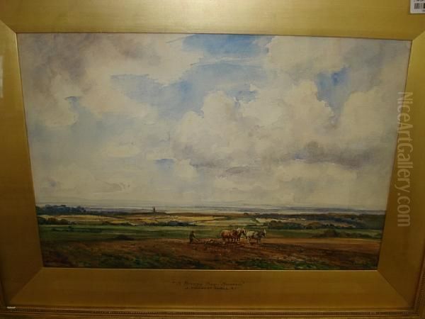 A Breezy Day Oil Painting by James Herbert Snell