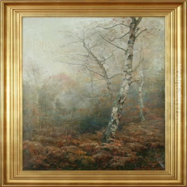 A Forrest At Fall Oil Painting by James Herbert Snell