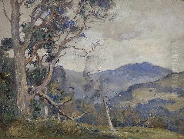 An Upland Landscape Oil Painting by James Herbert Snell