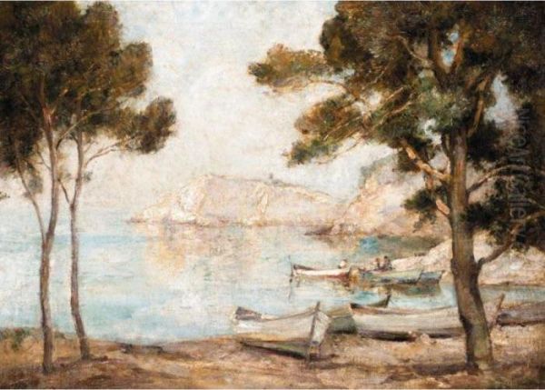 Le Pointe De Gignac, Mediterranee Oil Painting by James Herbert Snell