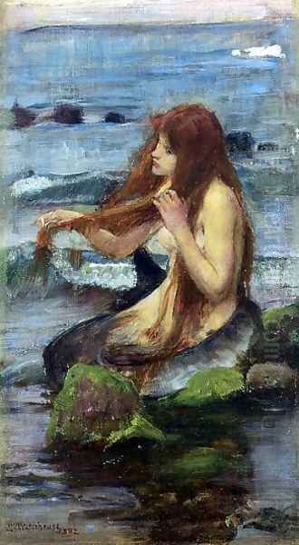 The Mermaid study 1892 Oil Painting by John William Waterhouse