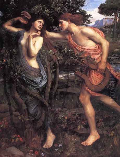 Apollo and Daphne 1908 Oil Painting by John William Waterhouse