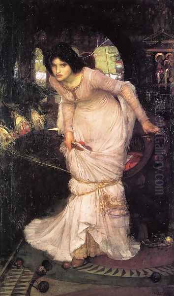 The Lady Of Shalott Oil Painting by John William Waterhouse