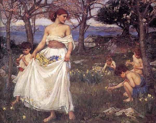 A Song of Springtime 1913 Oil Painting by John William Waterhouse