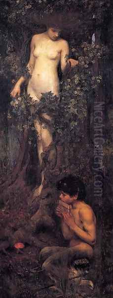 A Hamadryad 1893 Oil Painting by John William Waterhouse