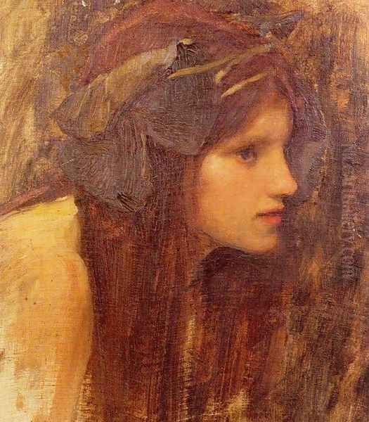 A Naiad, study 1893 Oil Painting by John William Waterhouse