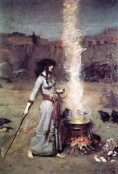 The Magic Circle 1886 Oil Painting by John William Waterhouse