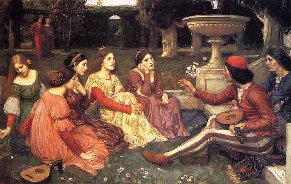 A Tale from the Decameron 1916 Oil Painting by John William Waterhouse