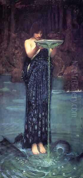 Circe Invidiosa 1892 Oil Painting by John William Waterhouse