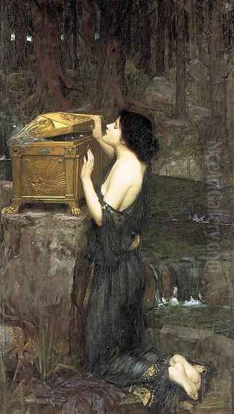 Pandora 1896 Oil Painting by John William Waterhouse