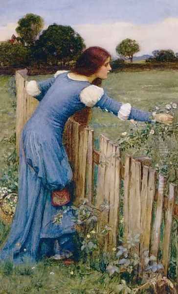 Spring The Flower Picker 1900 Oil Painting by John William Waterhouse