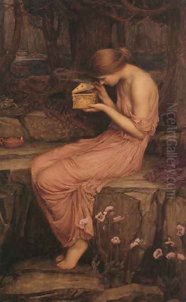 Psyche Opening the Golden Box 1903 Oil Painting by John William Waterhouse