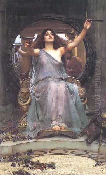 Circe Offering the Cup to Ulysses 1891 Oil Painting by John William Waterhouse