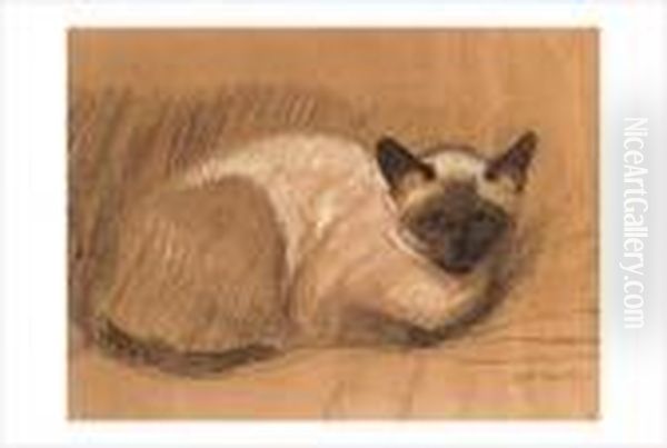 Chat Oil Painting by Theophile Alexandre Steinlen