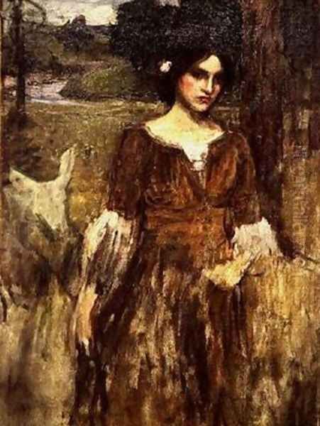 The Lady Clare 1900 Oil Painting by John William Waterhouse