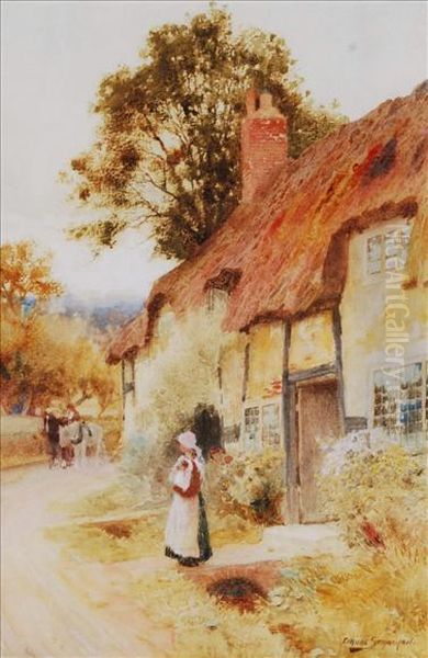 After Theday's Toil Is O'er Oil Painting by Arthur Claude Strachan