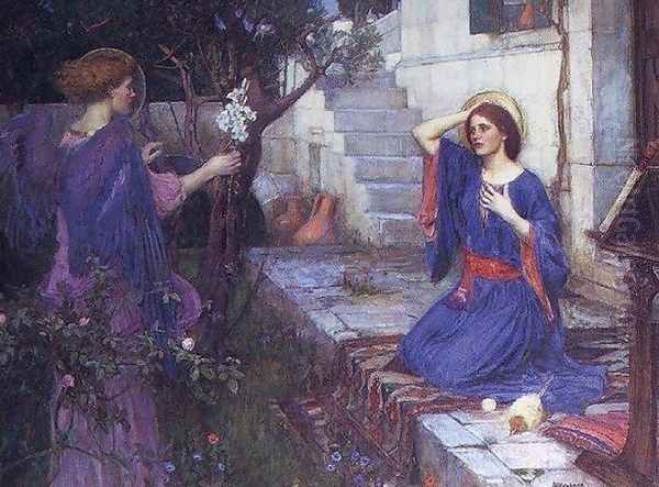 The Annunciation 1914 Oil Painting by John William Waterhouse