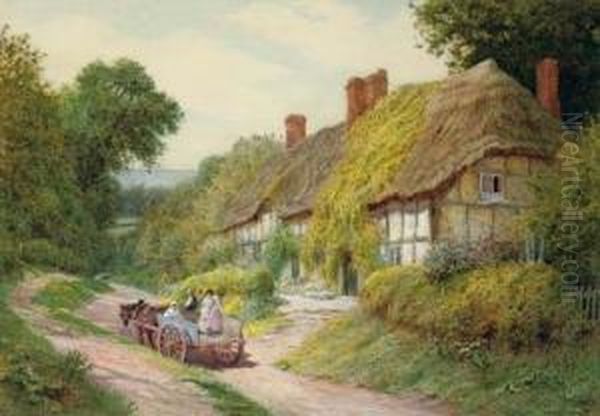 Ashton-under-hill, Worcestershire Oil Painting by Arthur Claude Strachan