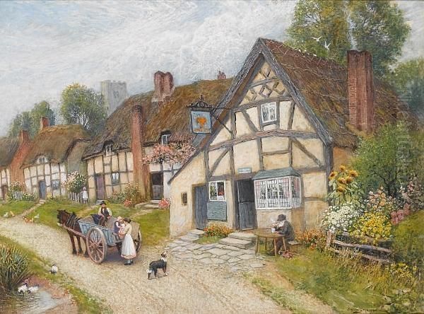 The Gold Cup Inn Oil Painting by Arthur Claude Strachan