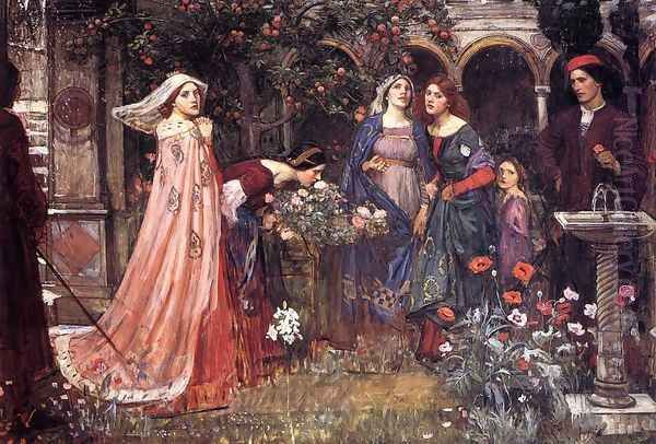 The Enchanted Garden 1916 Oil Painting by John William Waterhouse