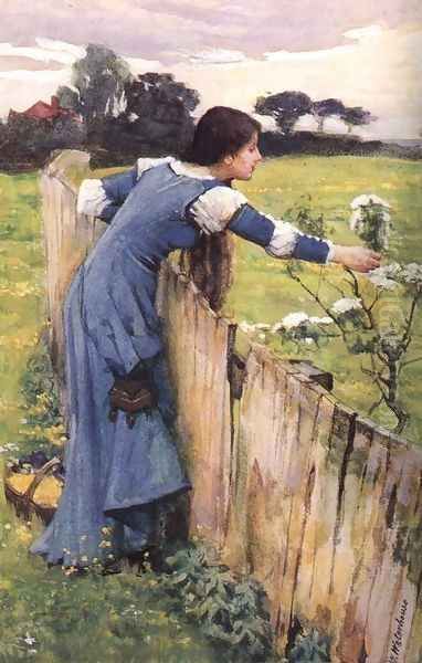 The Flower Picker Oil Painting by John William Waterhouse