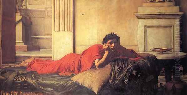 The Remorse of the Emperor Nero after the Murder of his Mother 1878 Oil Painting by John William Waterhouse