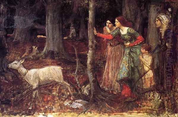 The Mystic Wood 1914-17 Oil Painting by John William Waterhouse