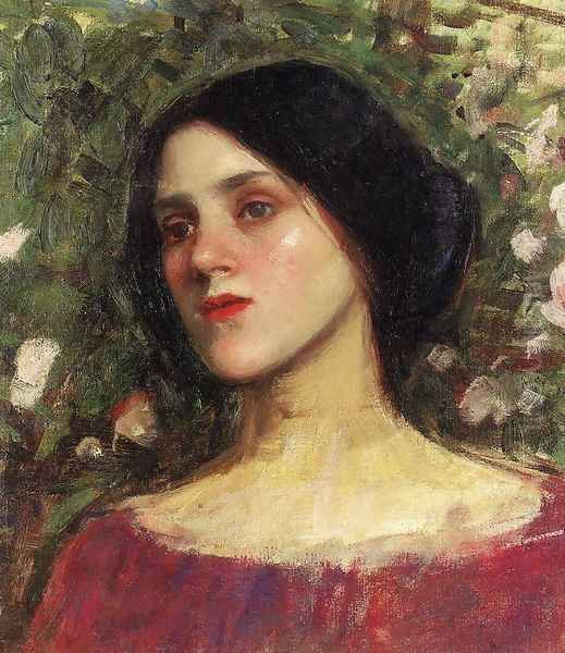 The Rose Bower 1910 Oil Painting by John William Waterhouse