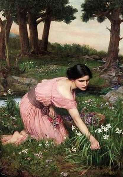 Spring Spreads One Green Lap of Flowers 1910 Oil Painting by John William Waterhouse