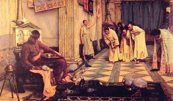 The Favourites of the Emperor Honorius 1883 Oil Painting by John William Waterhouse