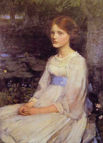 Miss Betty Pollock 1911 Oil Painting by John William Waterhouse