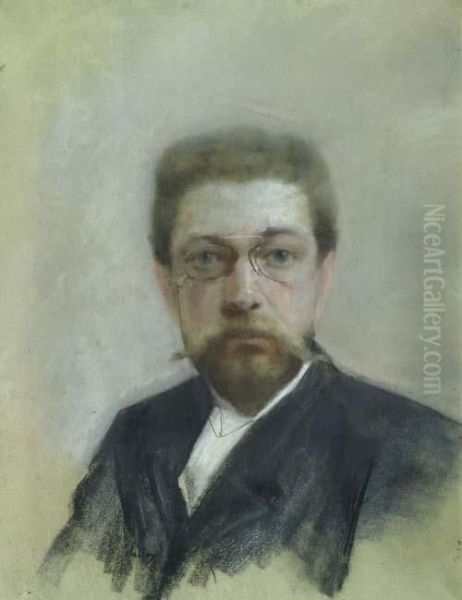 Portrait Of A Man Oil Painting by Lesser Ury