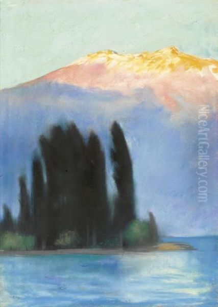 Gardasee (lake Garda) Oil Painting by Lesser Ury