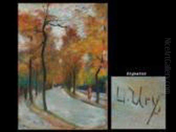 Herbst Im Tiergarten Oil Painting by Lesser Ury