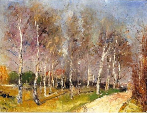 Autumn Landscape Oil Painting by Lesser Ury