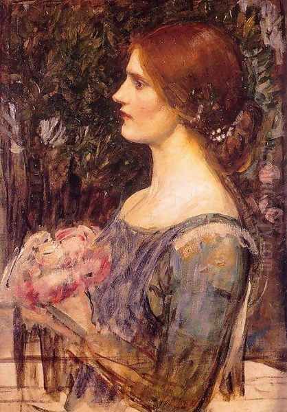 The Bouquet 1908 Oil Painting by John William Waterhouse