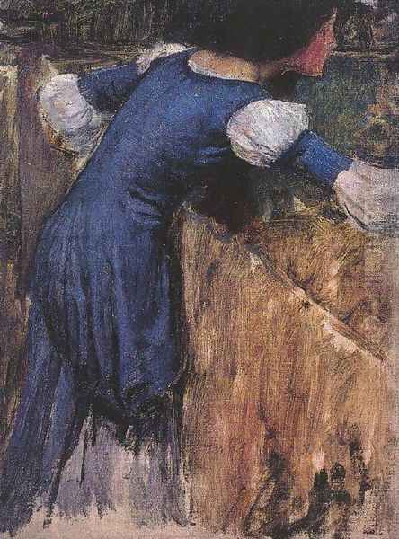 Picking Flowers study 1900 Oil Painting by John William Waterhouse