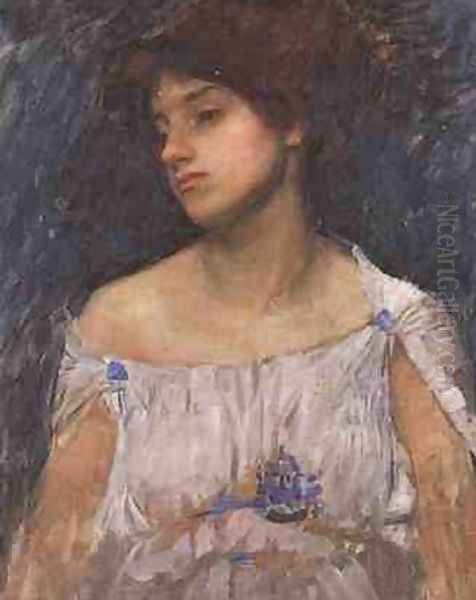 Phyllis Oil Painting by John William Waterhouse