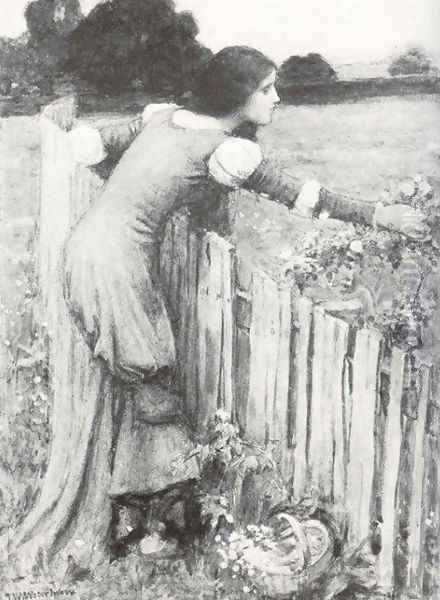 The Flower Picker I Oil Painting by John William Waterhouse