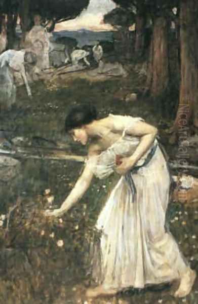 Narcissus study 1912 Oil Painting by John William Waterhouse