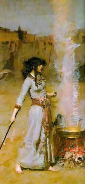 The Magic Circle Oil Painting by John William Waterhouse