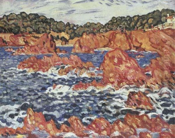 Rochers Rouges Oil Painting by Louis Valtat