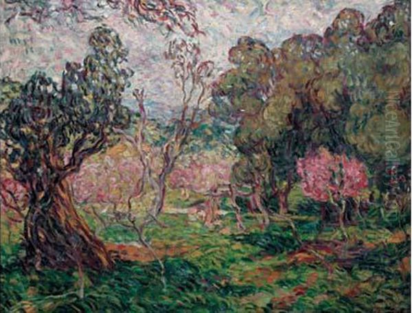 Clairiere Pres D'un Verger En Fleurs Oil Painting by Louis Valtat