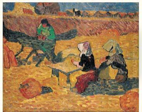 Ostreiculteurs A Arcachon, 1895-1896 Oil Painting by Louis Valtat