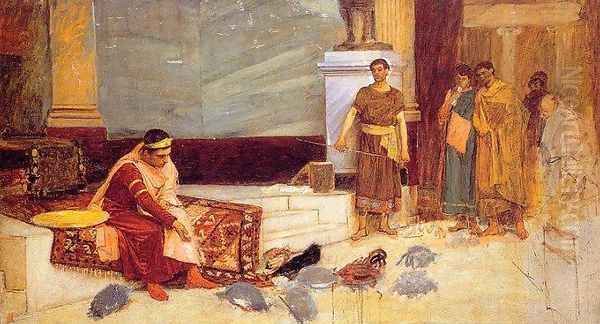 Study for The Favourites of the Emperor Honorius Oil Painting by John William Waterhouse